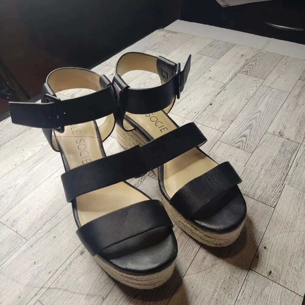 Sole Society So-Annette Espadrille Sandals Shoes Size 8.5 M